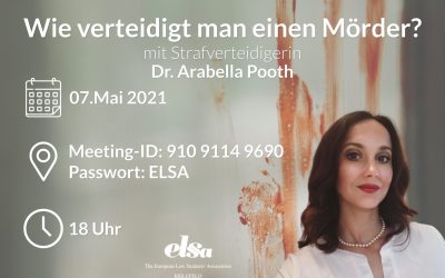 L@W-EVENT mit Rechtsanwältin DR. ARABELLA POOTH am 07.05.