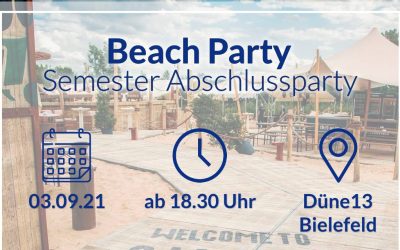 Beach Party zum Semesterabschluss